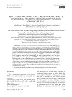Multidimenzionalnost i multidisciplinarnost kronične neuropatske neodontogene orofacijalne boli