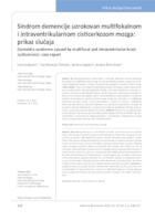 Sindrom demencije uzrokovan multifokalnom i intraventrikularnom cisticerkozom mozga: prikaz slučaja