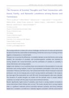 The Presence of Suicidal Thoughts and Their Connection with Social, Family, and Romantic Loneliness among Nurses and Technicians