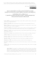 prikaz prve stranice dokumenta SELF-ASSESSMENT OF HEALTH IN HOSPITALIZED PATIENTS WITH EXCESSIVE BODY                         WEIGHT AND OBESITY